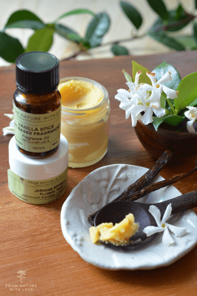 How to Make Vanilla Jasmine Body Balm - a richly scented balm for moisturizing skin and hair